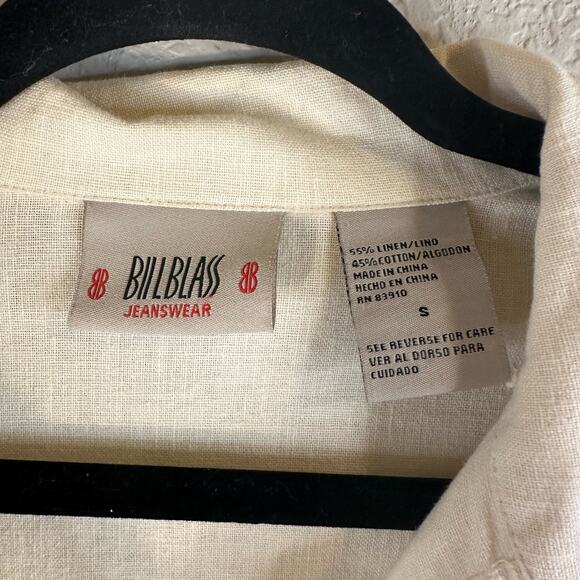 Biilblass Jeanswear White Button Up Collar Long Sleeved Jacket - Picture 4 of 4